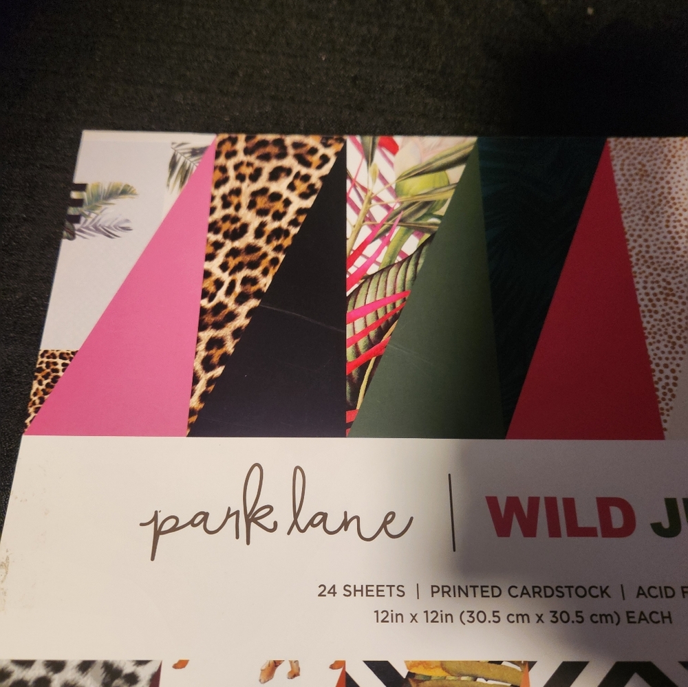 Park Lane Wild Jungle 12"x12" 24 sheets printed cardstock Scrapbooking Crafts - Picture 4 of 7